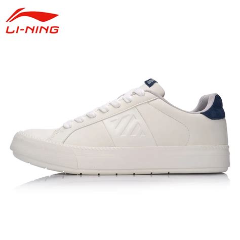 Li Ning Men Anti Slip Wearable Walking Shoes Black&White Sneakers Li ...