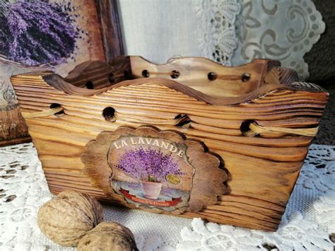 Rustic Wooden Bread Basket Basket for Fruit Farmhouse - Etsy