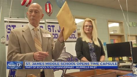 St. James Middle School former students and staff open 30-year time capsule