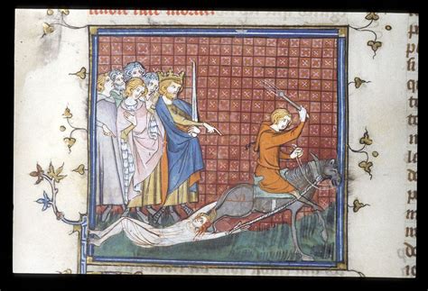 Execution of Brunhilda. Detail of a miniature of Brunhilda being ...