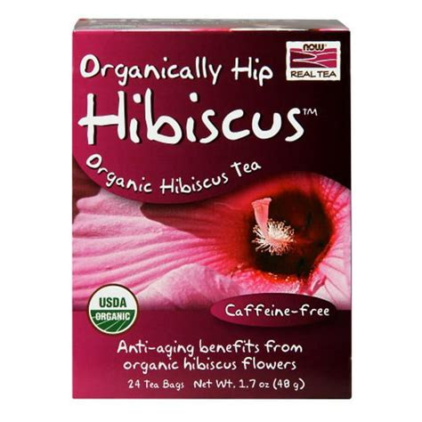 Now Organic Hip Hibiscus Tea Bags, 24 Bags - Walmart.com - Walmart.com