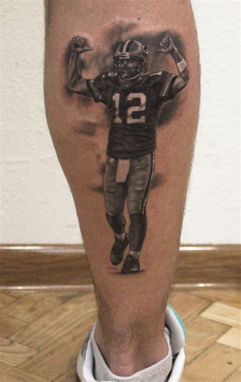 Aaron Rodgers fan art tattoo