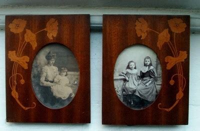 Old Pr Antique Art Nouveau French Marquetry Inlaid Wooden Photo Frames c.1905 | #426920766 ...