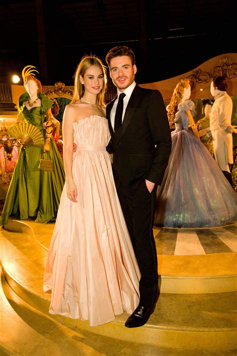 Lily James and Richard Madden at the 'Cinderella' Exibithion at the 65th Berlinale on February ...