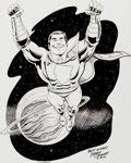 Jerry Ordway Captain Marvel Pin-Up Original Art and Preliminary Art ...