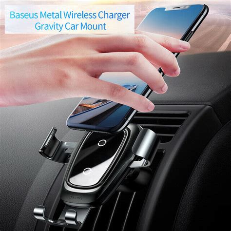 10w Fast Qi Wireless Charging Car Phone Holder Mount for Apple iPhone X ...