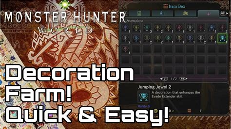 MONSTER HUNTER WORLD! Decoration Farm! Quick & Easy + Argosy & Bounty Farm! - YouTube