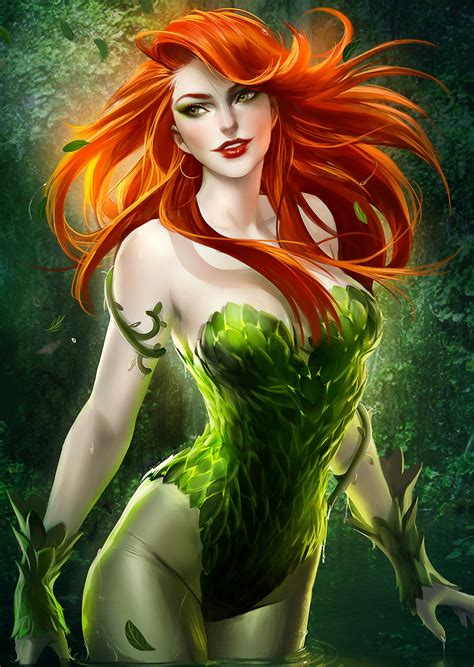 Wallpaper : Poison Ivy, DC Comics, redhead, comic art, comic books ...