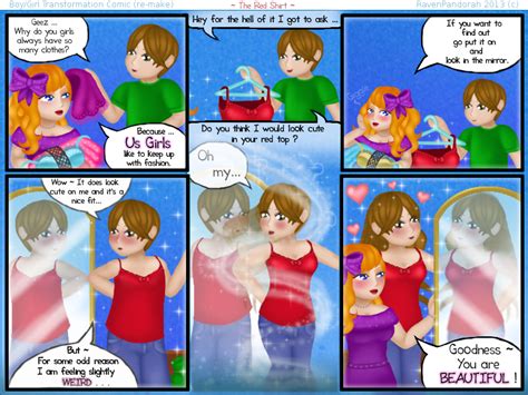 Boy-Girl transformation comic (re-edit) by RavenPandorah on DeviantArt