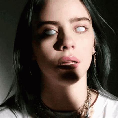 Billie Eilish Creepy GIF - Billie Eilish Creepy White Eyes - Discover & Share GIFs