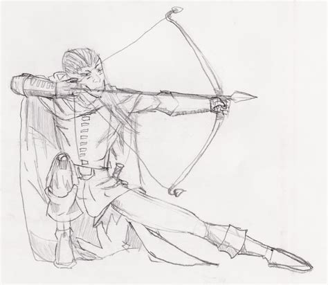 Bow And Arrow Sketch at PaintingValley.com | Explore collection of Bow ...