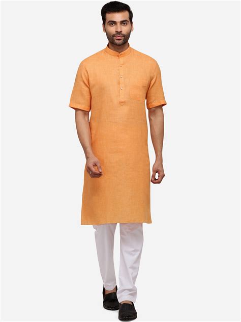 Buy Modi Kurta Men Orange Kurta - Kurtas for Men 14176202 | Myntra