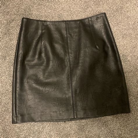 Faux leather oasis mini skirt. Only worn a few... - Depop