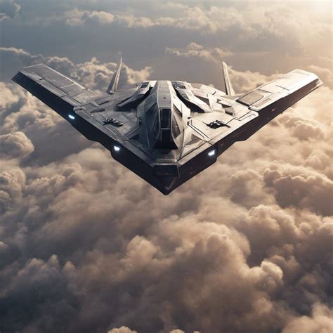 Futuristic Stealth Bomber jet - AI Generated Artwork - NightCafe Creator