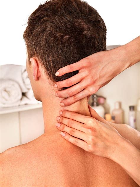 Shoulder and Neck Massage for Man in Spa Salon. Stock Image - Image of body, indoors: 96794985