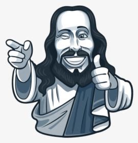 Jesus Christ Thumbs Up, HD Png Download - kindpng