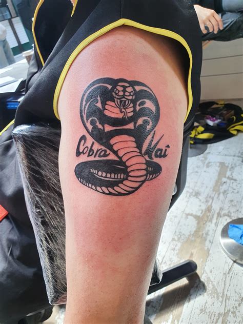 i got my very first tattoo today on a swedish sci fi convention and i was cosplaying as cobra ...