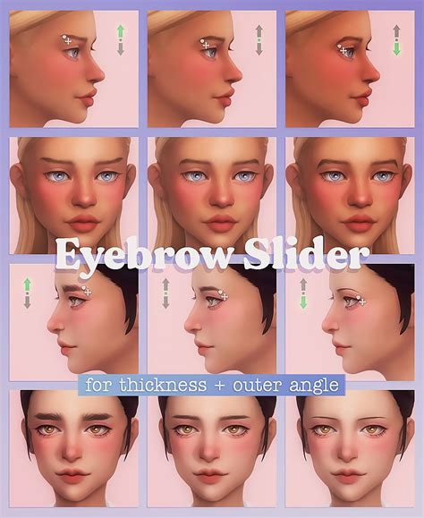 Eyebrow Slider | Miiko | Sims, Sims 4, Sims 4 cc eyes