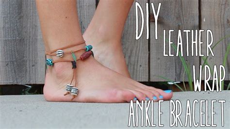 DIY | Leather Wrap Ankle Bracelet #diyankletswrap #diyankletleather | Ankle bracelets, Ankle ...