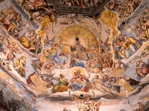 Last Universal Judgment Frescoes Vasari Florence Dome Italy