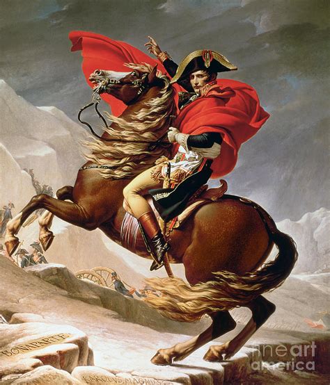 Napoleon Crossing The Alps Painting by Jacques Louis David