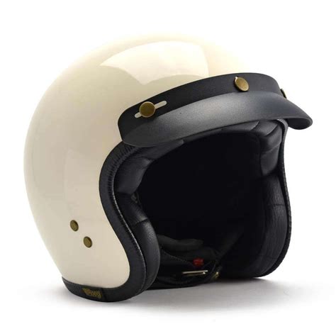 Roeg Jettson Open Face Motorcycle Helmet - Vintage White | Open face ...