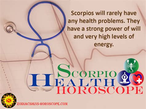 Scorpio Health Horoscope: Astrology Health Predictions for Scorpio People