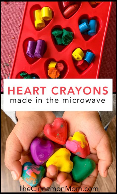 Heart Crayons Made in the Microwave • | Crayon heart, Crayon crafts, Melting crayons