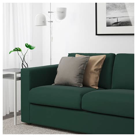 Ikea VIMLE Sofa Loveseat Section Slipcover ORRSTA Gunnared dark green