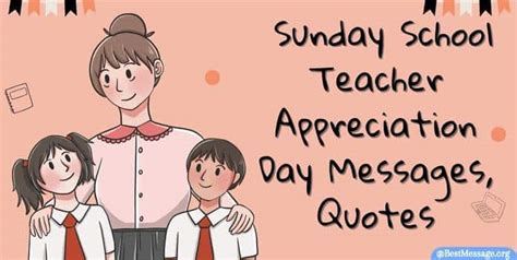 Sunday School Teacher Appreciation Day Messages, Quotes