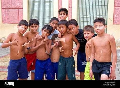 A group of Brazilian boys in Manaus Brazil Stock Photo - Alamy