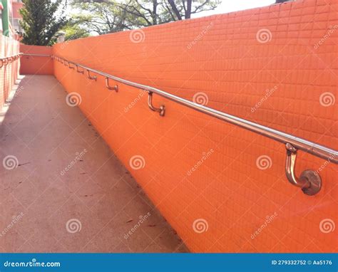 A Wheelchair Ramp, an Inclined Plane Installed in Addition To or instead of Stairs Stock Photo ...
