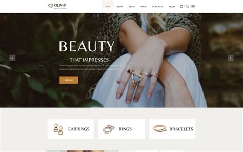 Olimp - Luxury Jewelry Online Store Multipage HTML Website Template