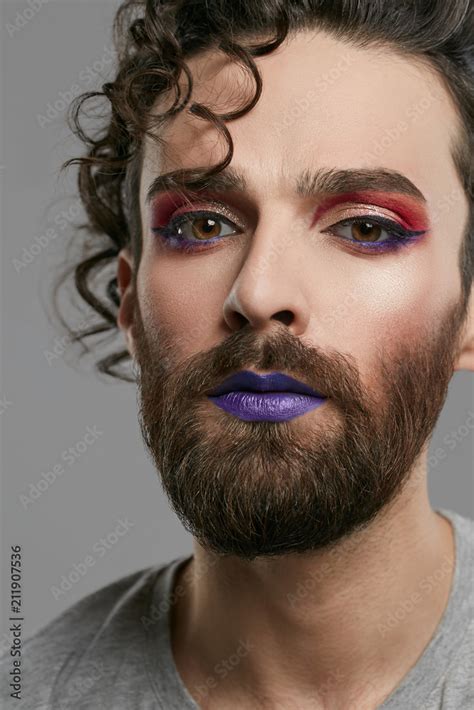 Man Wearing Lipstick