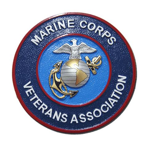 Marine Corps (USMC) Veterans Association Seal Wooden Plaque