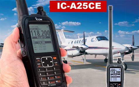 ICOM IC-A25CE VHF Handheld Aviation Radio with GPS and Bluetooth