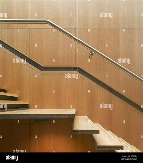 Staircase and handrail details. The Garden Building at Lincoln College, Oxford, United Kingdom ...