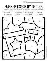 Color By Capital Letter Summer Preschool Worksheets  The Keeper Of sketch template
