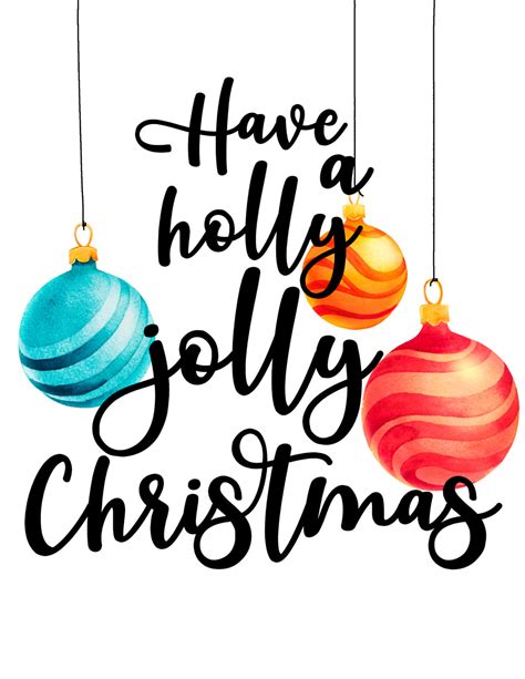 Holly Jolly Christmas Printable - LifeInscribed.com