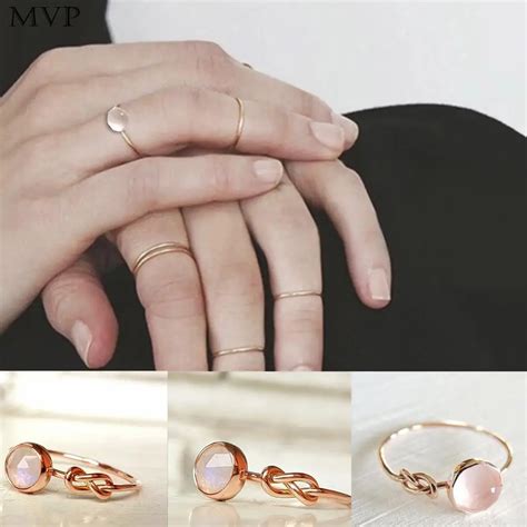 Engagement Ring Accessories Fashion Luxury Gold Plated Opal Creative-in Engagement Rings from ...