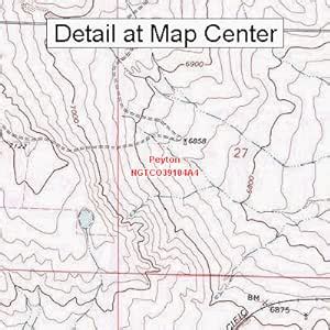 Amazon.com : USGS Topographic Quadrangle Map - Peyton, Colorado (Folded ...