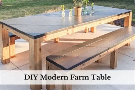 Modern Outdoor Dining Table – Free Woodworking Plan.com