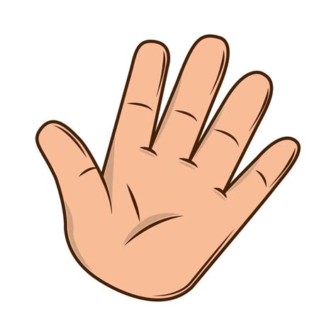 Download hand showing five fingers for free | Finger cartoon, How to ...