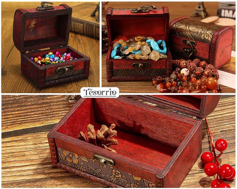 Buy Treasure Chest Box with Lock - Pirate Treasure Chest with Lock Decorative Storage Boxes ...