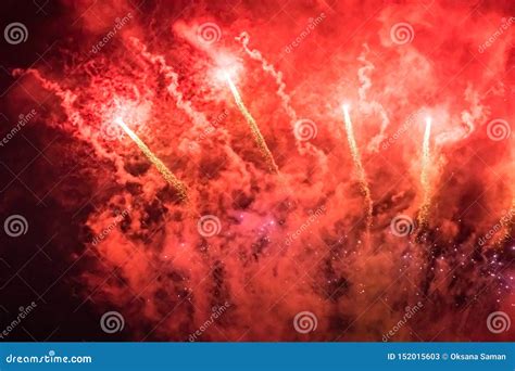 Firework in Tivoli, Copenhagen Stock Image - Image of fire, color ...