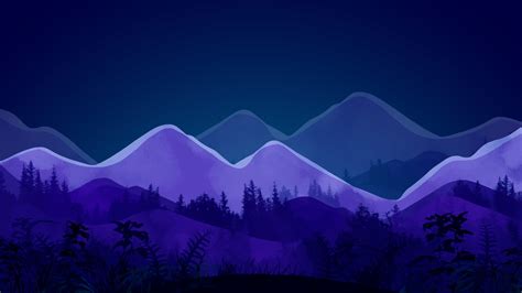 Mountain Minimalist Night Wallpaper, HD Minimalist 4K Wallpapers ...