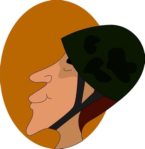 Military helmet, illustration, vector on white background. 13482779 ...