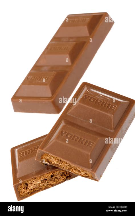 Halved Yorkie chocolate biscuits Stock Photo - Alamy