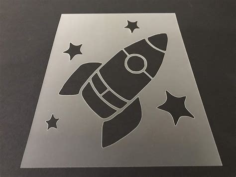 Amazon.com: Rocket Stencil #2 Reusable 10 mil Thick 8in x 10.5in sheet ...