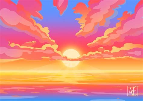 How To Draw Sunset Clouds at How To Draw